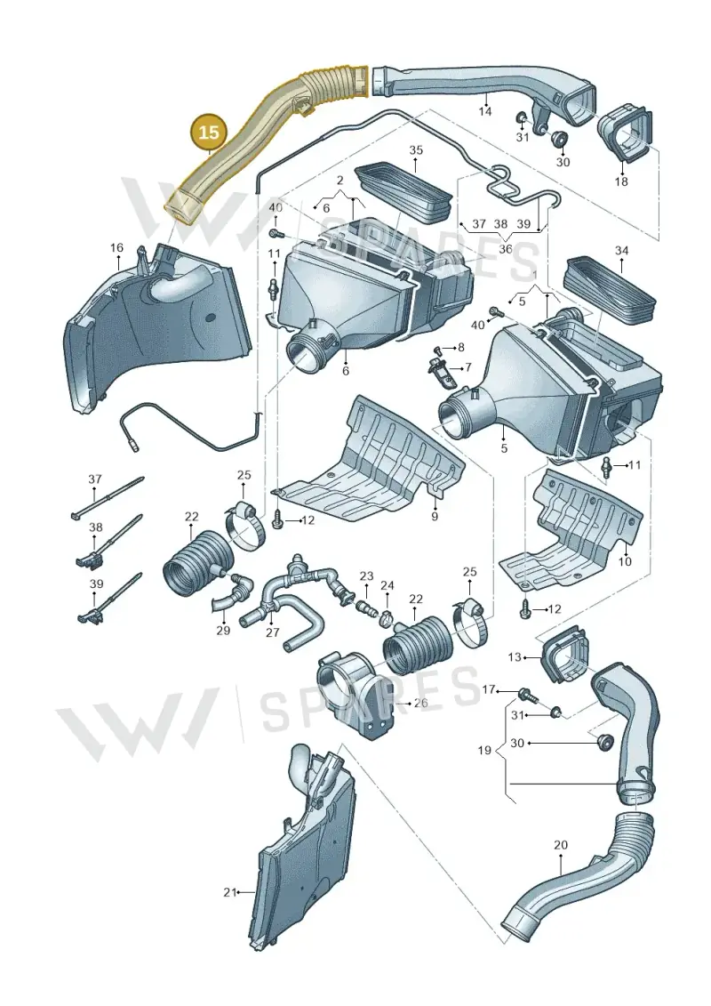 4S0129510H — Audi R8 Spyder (2015-2024) diagram 872133019, position 15