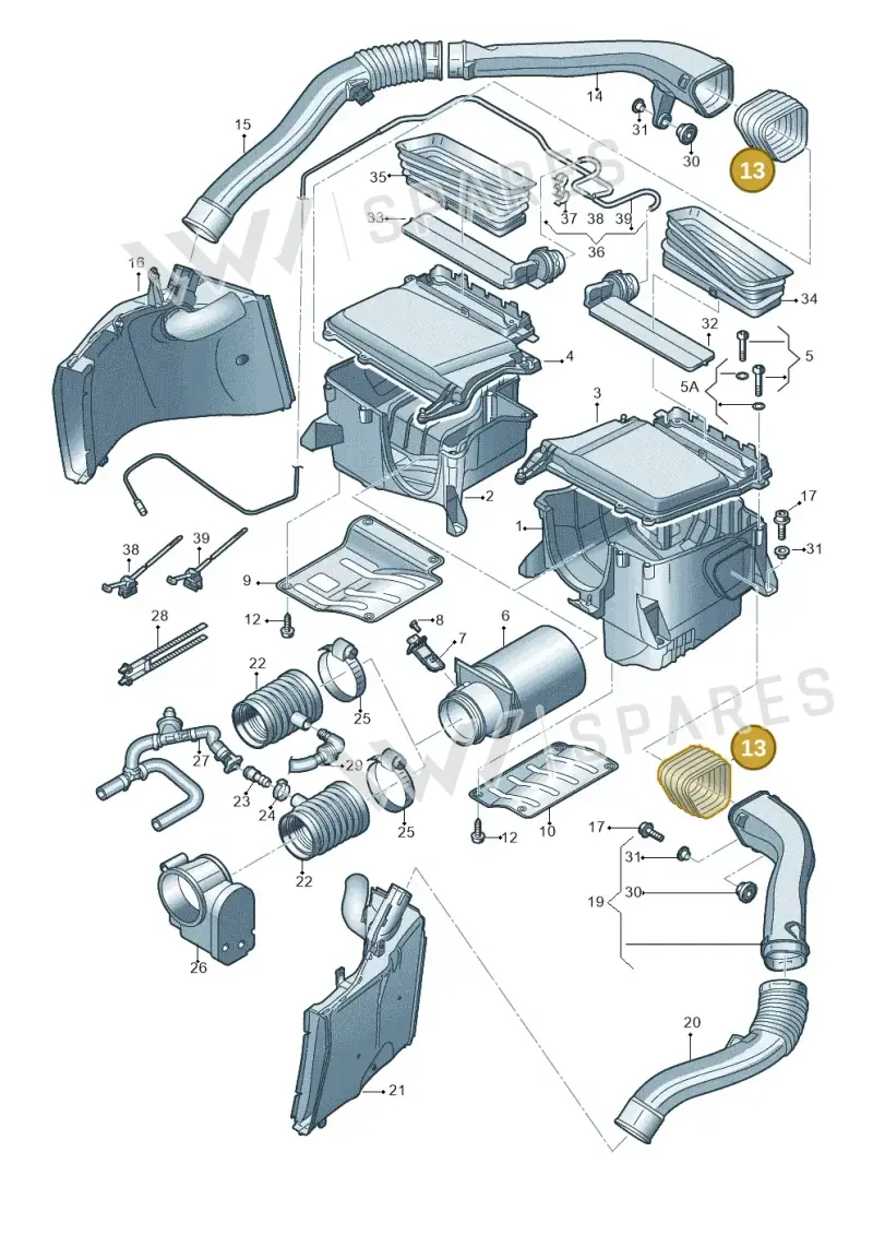 4S0129739 — Audi R8 Spyder (2015-2024) diagram 872133200, position 13