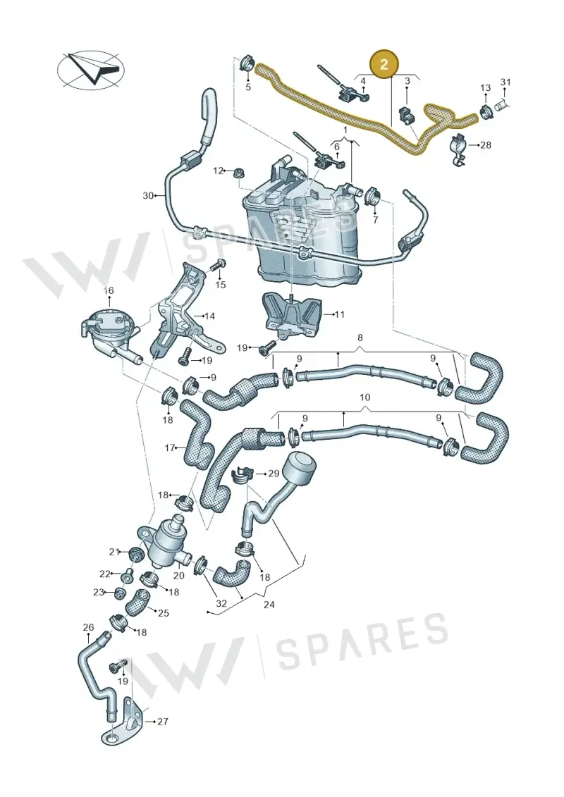 4S0133352B — Audi R8 Spyder (2015-2024) diagram 872201800, position 2