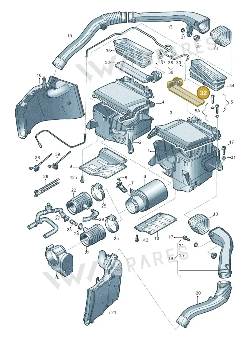 4S0133923H — Audi R8 Spyder (2015-2024) diagram 872133200, position 32