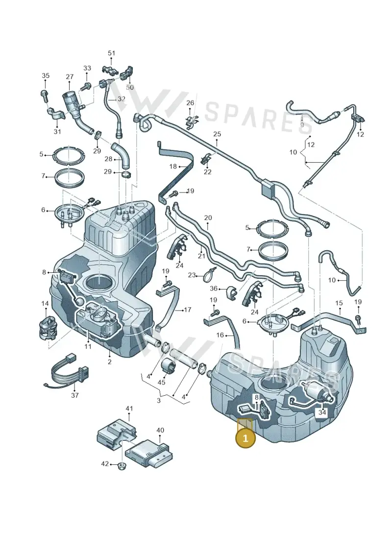 4S0201021F — Audi R8 Spyder (2015-2024) diagram 872201000, position 1
