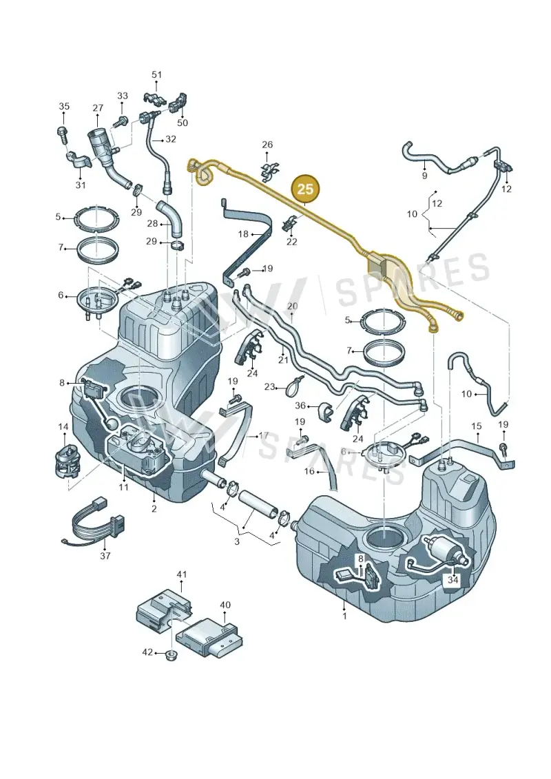 4S0201167D — Audi R8 Spyder (2015-2024) diagram 872201100, position 25