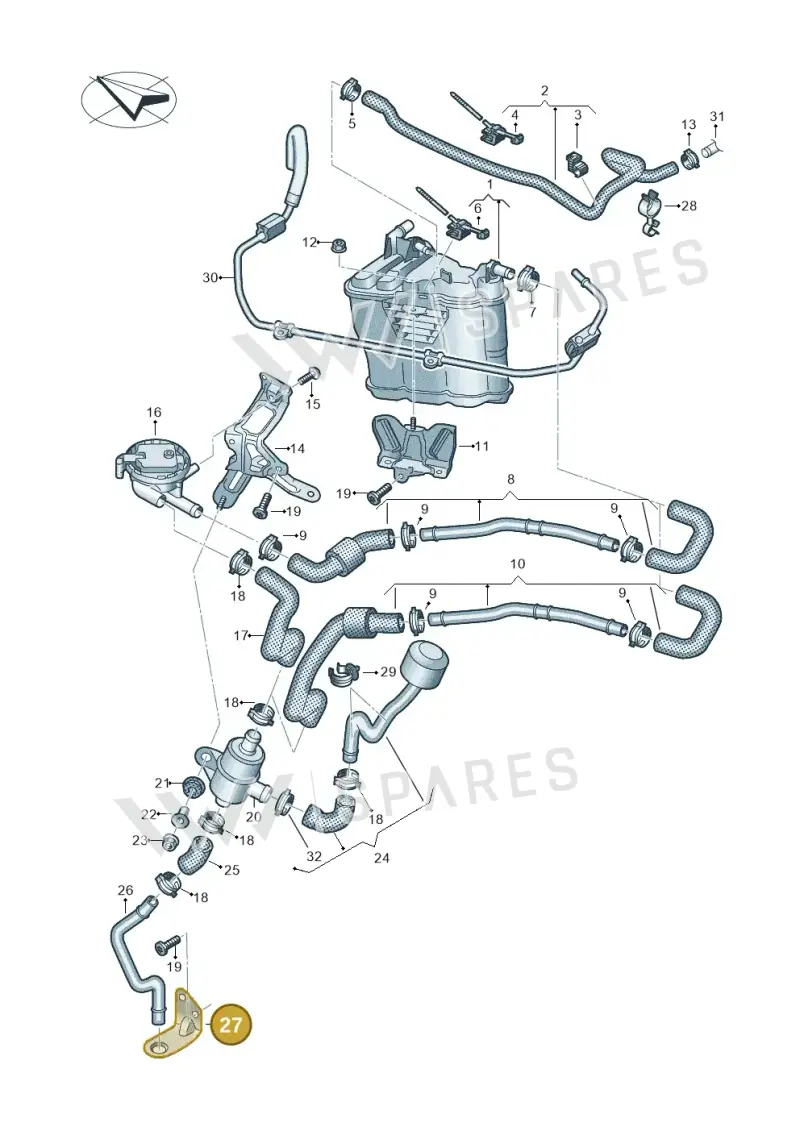 4S0201171 — Audi R8 Spyder (2015-2024) diagram 872201800, position 27