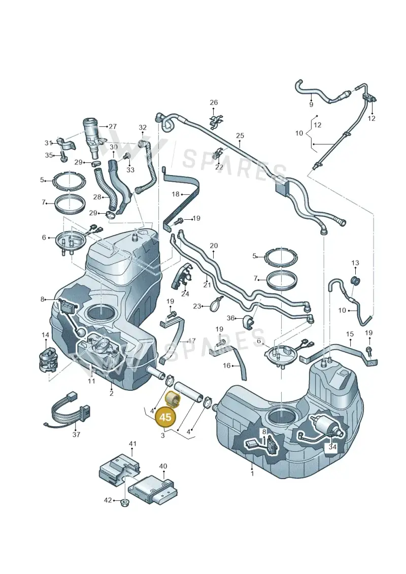 4S0201202 — Audi R8 Spyder (2015-2024) diagram 872201050, position 45