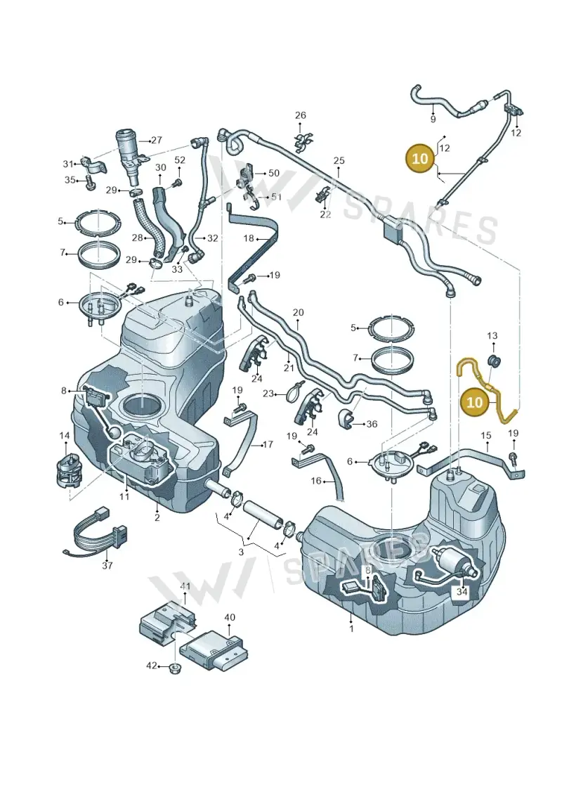 4S0201215B — Audi R8 Spyder (2015-2024) diagram 872201150, position 10