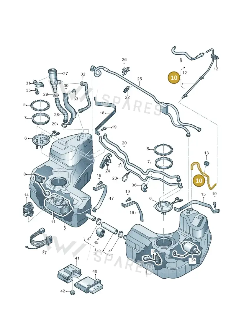 4S0201215B — Audi R8 Spyder (2015-2024) diagram 872201050, position 10