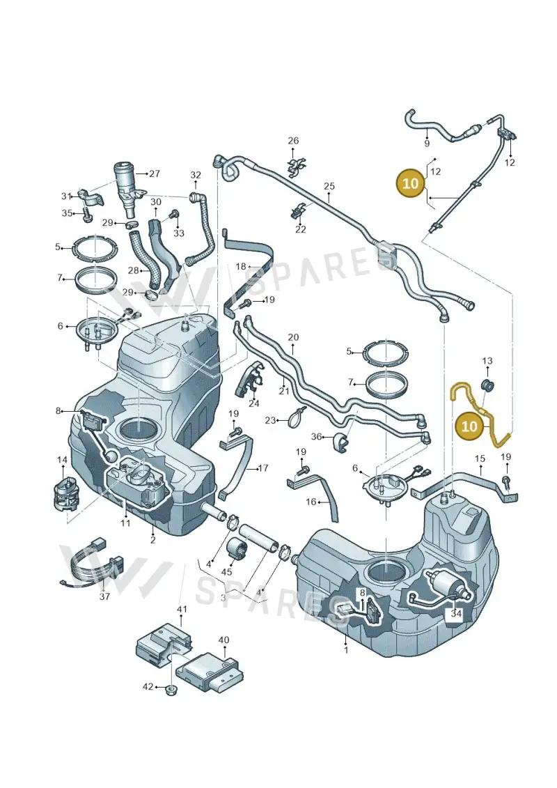 4S0201215G — Audi R8 Spyder (2015-2024) diagram 872201050, position 10