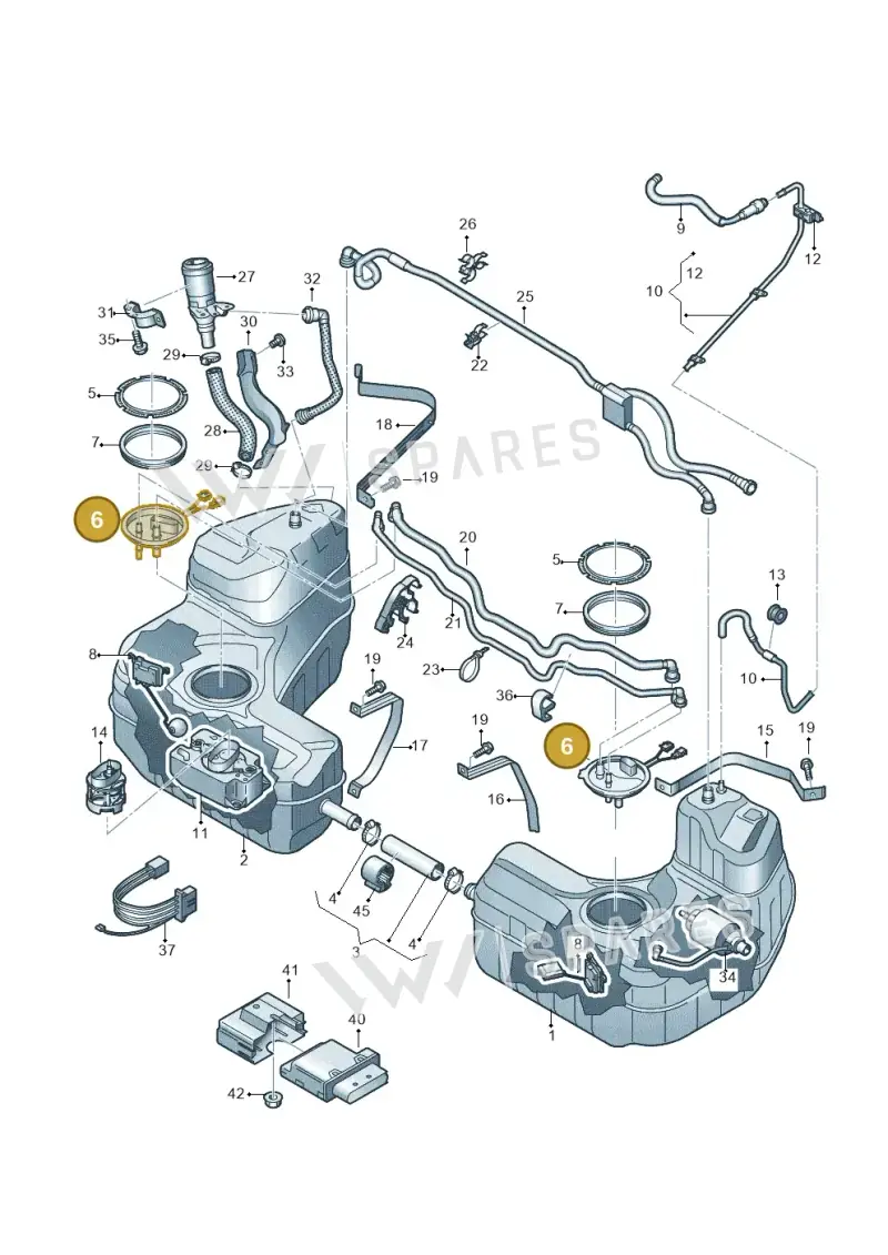 4S0201319B — Audi R8 Spyder (2015-2024) diagram 872201050, position 6