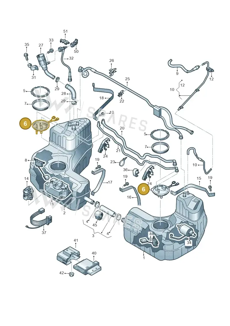 4S0201319B — Audi R8 Spyder (2015-2024) diagram 872201000, position 6