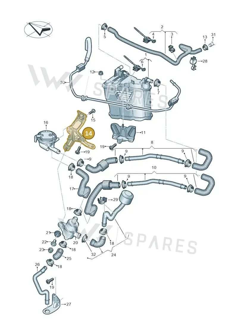 4S0201369E — Audi R8 Spyder (2015-2024) diagram 872201800, position 14
