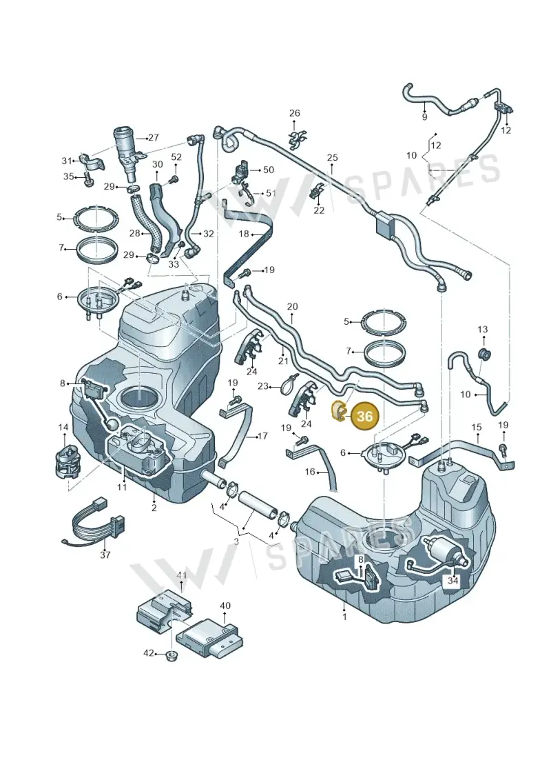 4S0201532B — Audi R8 Spyder (2015-2024) diagram 872201150, position 36
