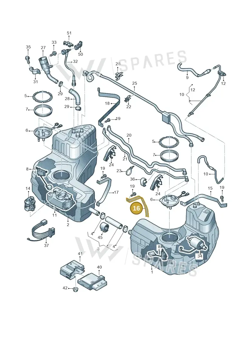 4S0201653H — Audi R8 Spyder (2015-2024) diagram 872201000, position 16