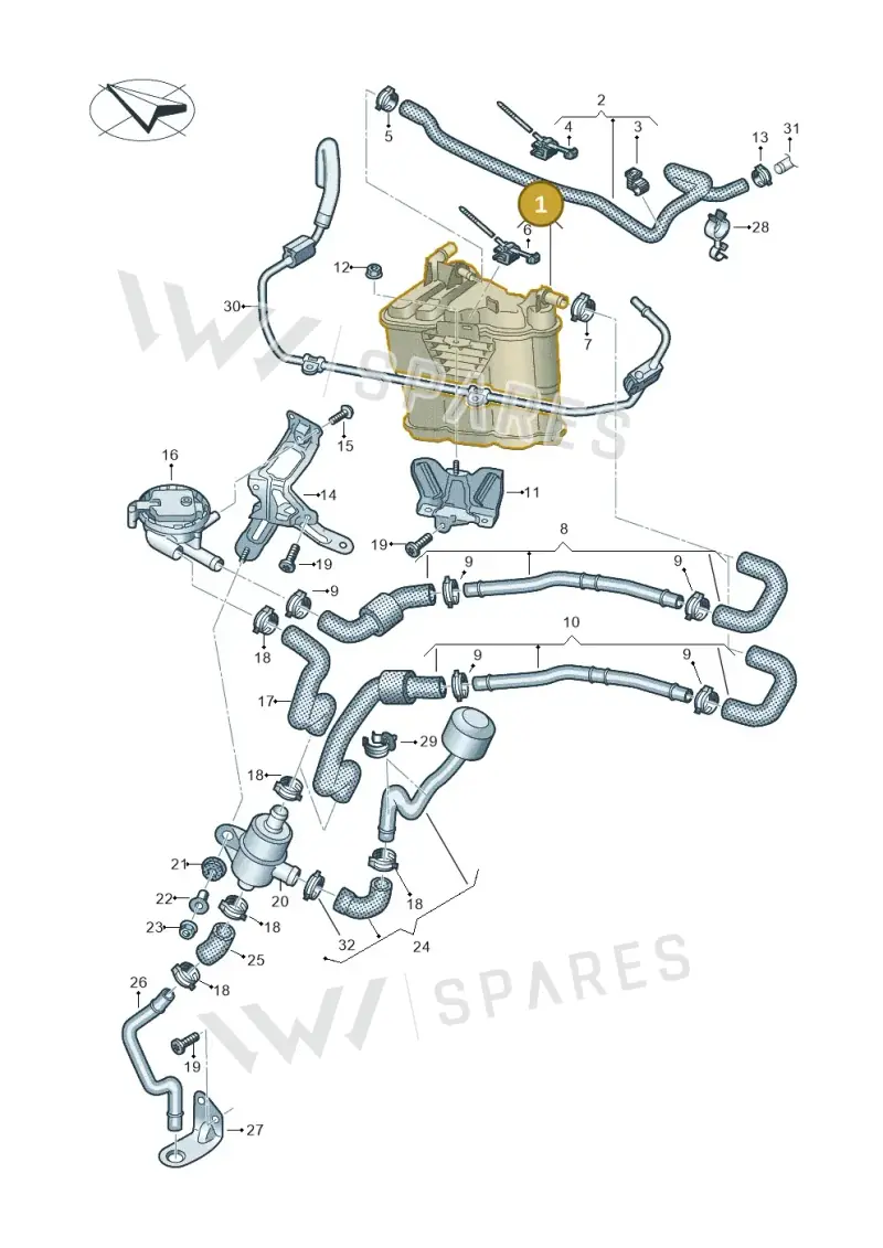 4S0201797B — Audi R8 Spyder (2015-2024) diagram 872201800, position 1