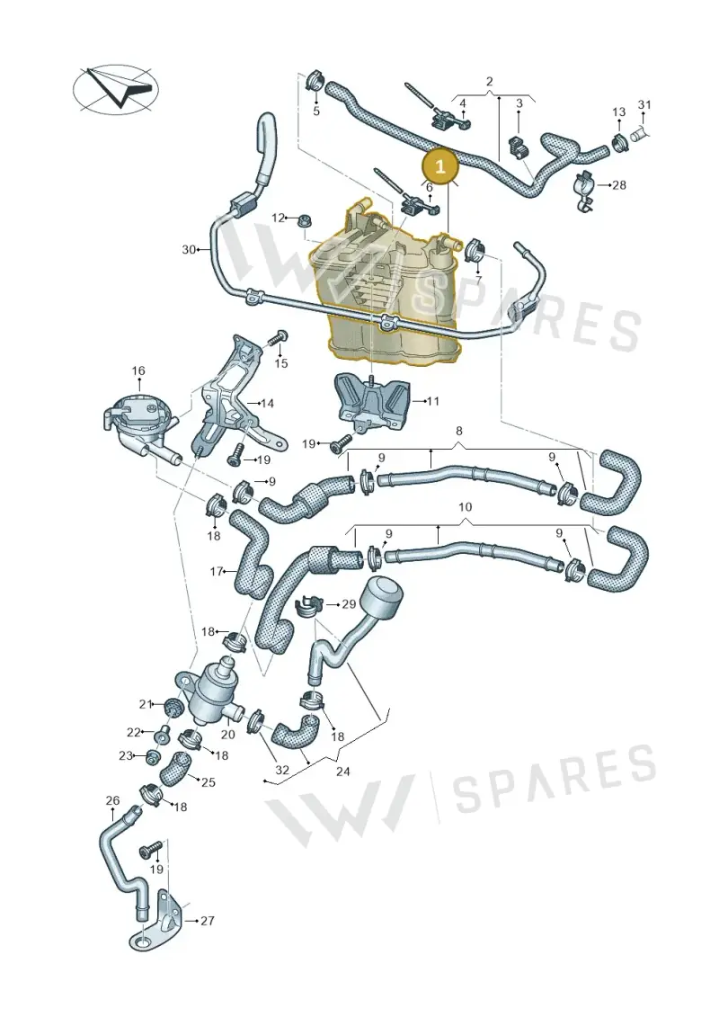 4S0201797C — Audi R8 Spyder (2015-2024) diagram 872201800, position 1