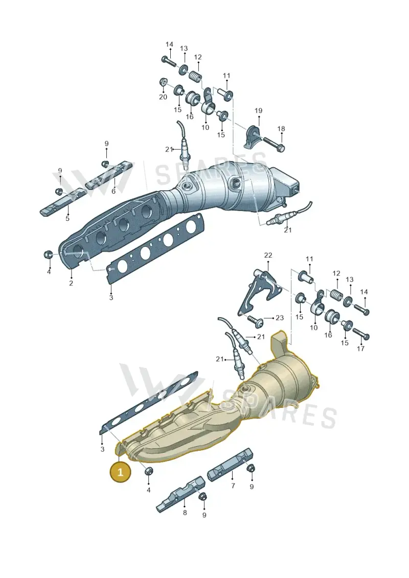 4S0251211D — Audi R8 Spyder (2015-2024) diagram 872253400, position 1