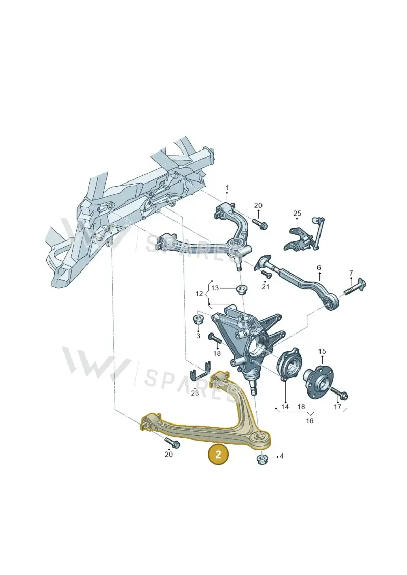 4S0505311D — Audi R8 Spyder (2015-2024) diagram 872505050, position 2
