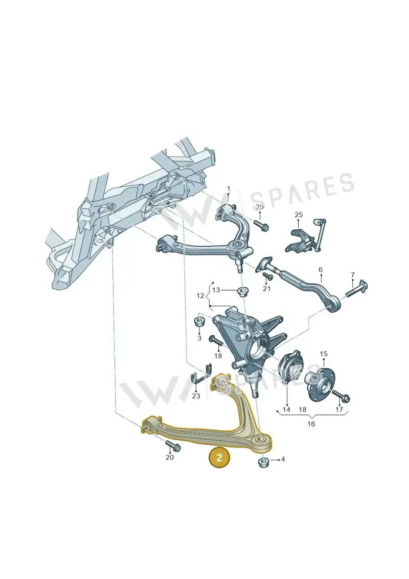 4S0505312D — Audi R8 Spyder (2015-2024) diagram 872505050, position 2