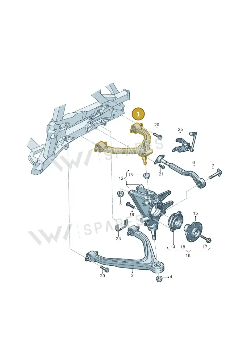 4S0505323A — Audi R8 Spyder (2015-2024) diagram 872505050, position 1