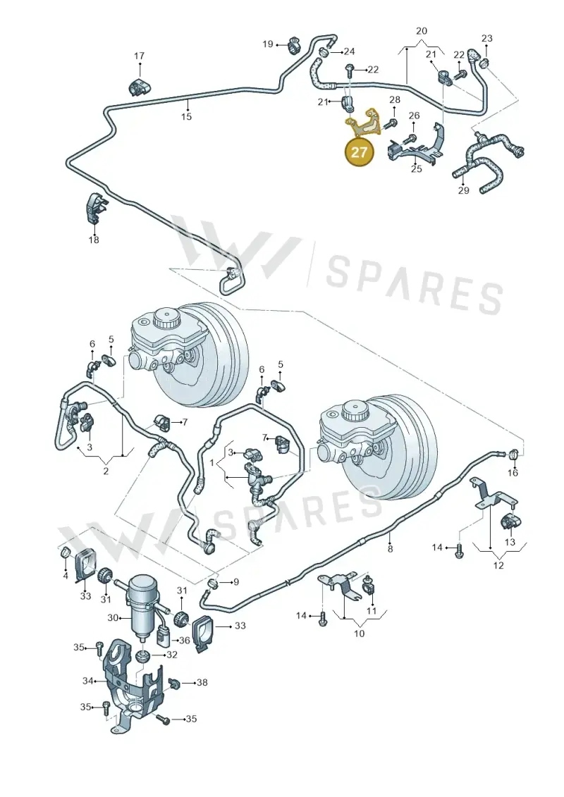 4S0611793A — Audi R8 Spyder (2015-2024) diagram 872611700, position 27