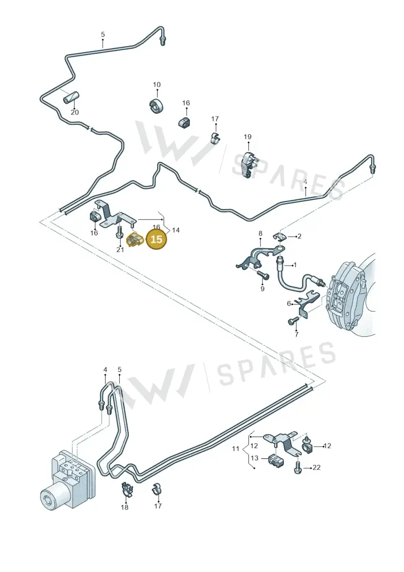 4S0611797D — Audi R8 Spyder (2015-2024) diagram 872611300, position 15