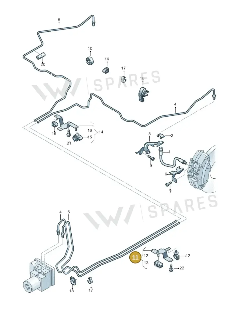 4S0611797F — Audi R8 Spyder (2015-2024) diagram 872611300, position 11