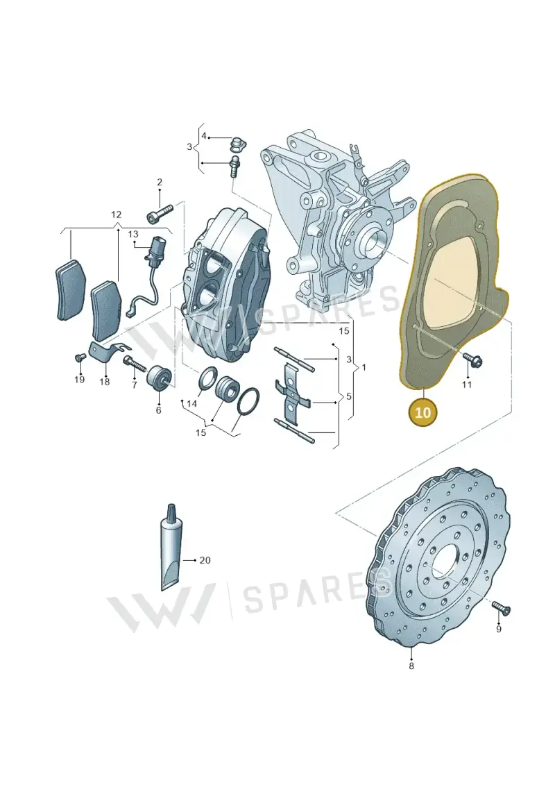 4S0615612A — Audi R8 Spyder (2015-2024) diagram 872615600, position 10