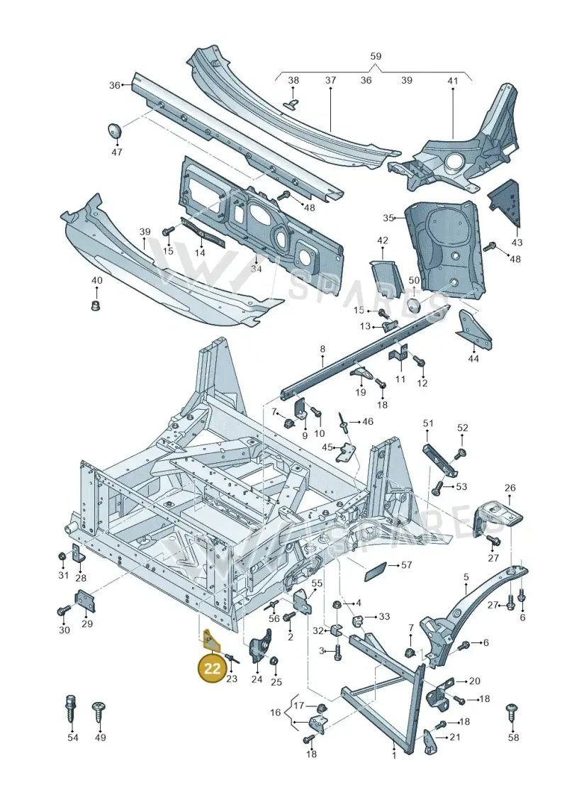 4S0805255B — Audi R8 Spyder (2015-2024) diagram 872805000, position 22