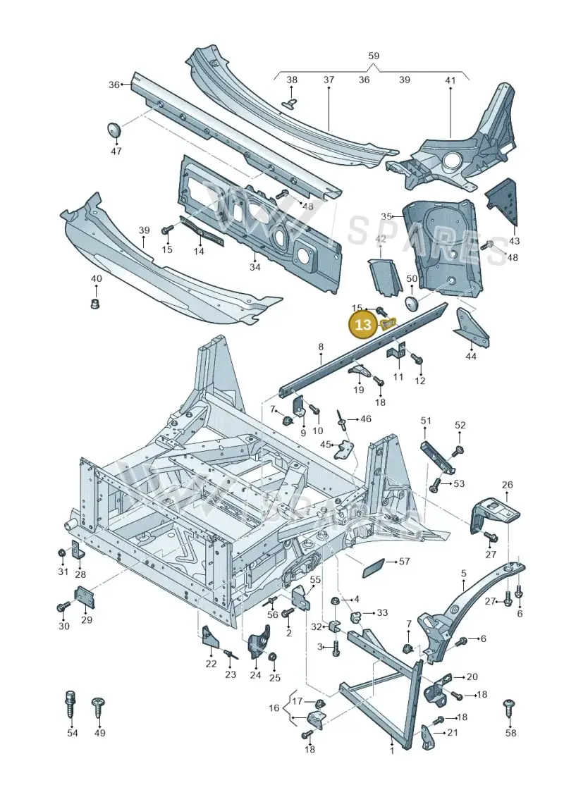 4S0805292 — Audi R8 Spyder (2015-2024) diagram 872805000, position 13