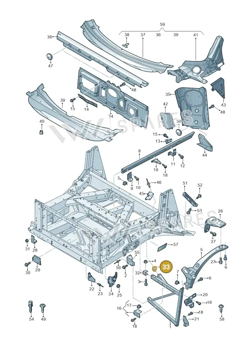 4S0805372B — Audi R8 Spyder (2015-2024) diagram 872805000, position 33
