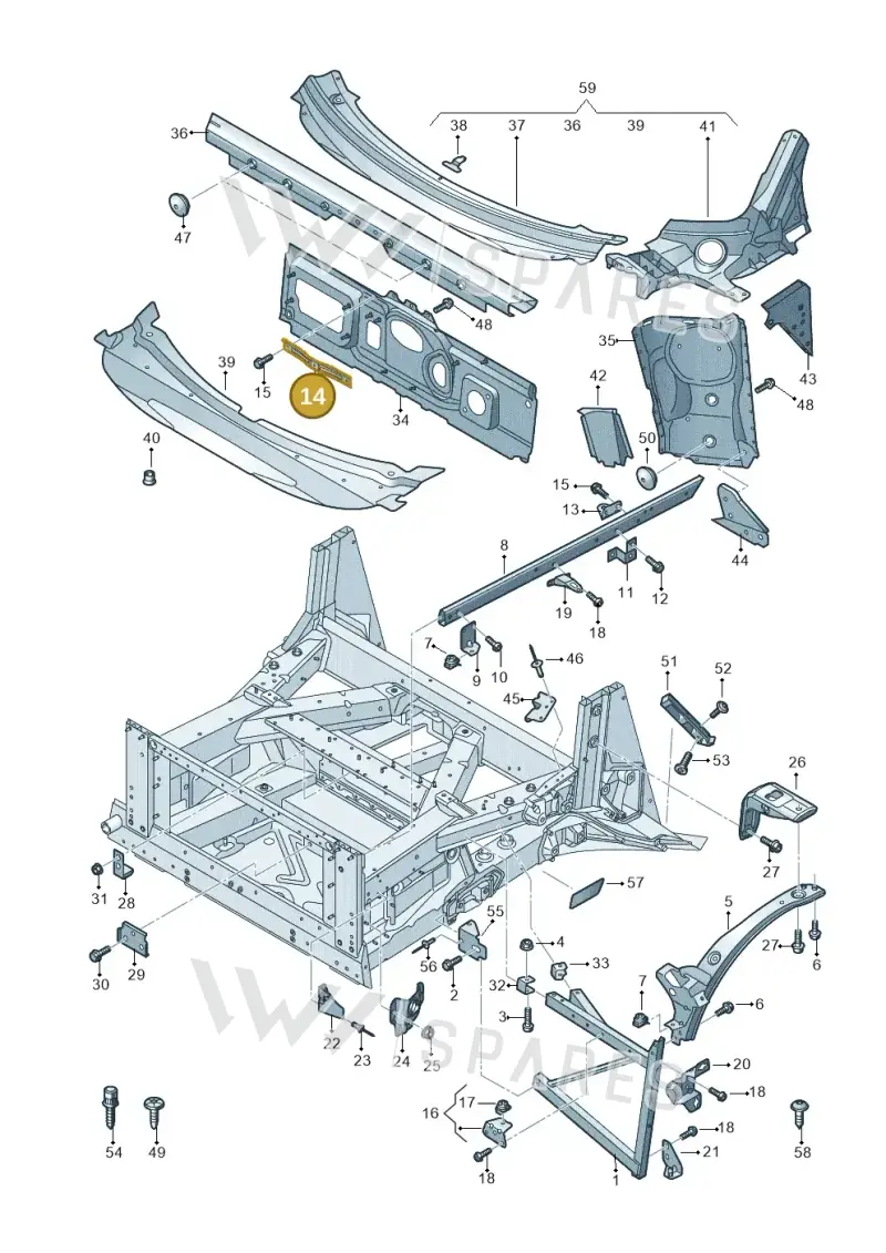 4S0806393 — Audi R8 Spyder (2015-2024) diagram 872805000, position 14