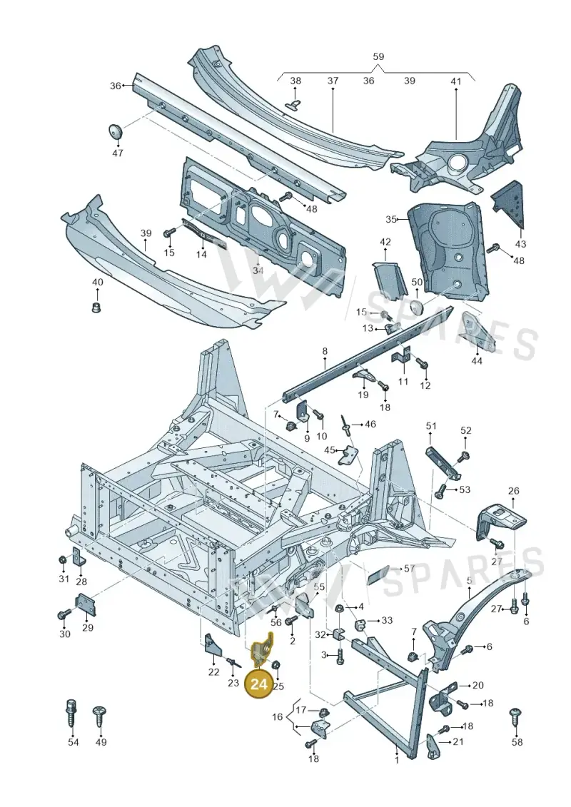 4S0806592B — Audi R8 Spyder (2015-2024) diagram 872805000, position 24