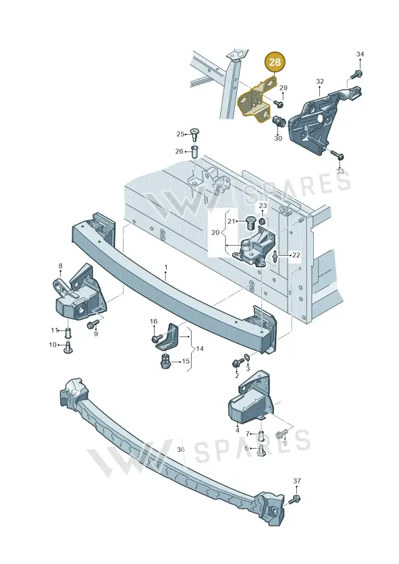 4S0807595D — Audi R8 Spyder (2015-2024) diagram 872807000, position 28