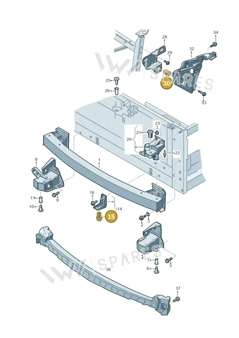 4S0807897 — Audi R8 Spyder (2015-2024) diagram 872807000, position 15+30