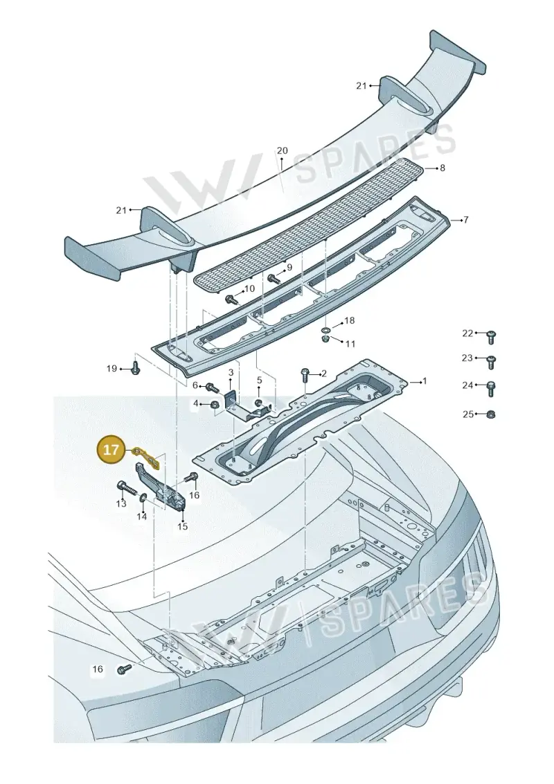 4S0813383B — Audi R8 Spyder (2015-2024) diagram 872827053, position 17