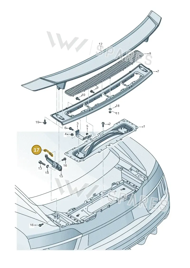 4S0813383B — Audi R8 Spyder (2015-2024) diagram 872827510, position 17