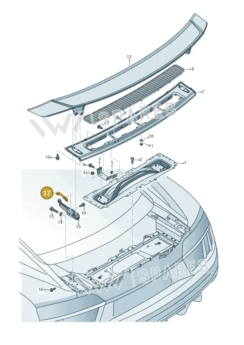 4S0813384B — Audi R8 Spyder (2015-2024) diagram 872827510, position 17