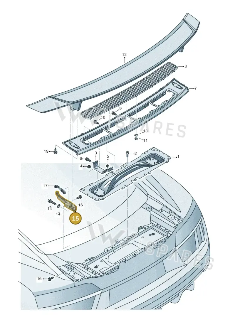 4S0813657B — Audi R8 Spyder (2015-2024) diagram 872827510, position 15