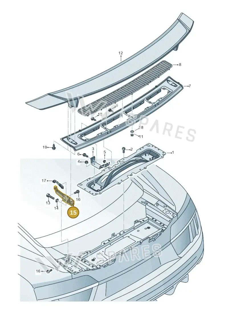 4S0813658B — Audi R8 Spyder (2015-2024) diagram 872827510, position 15