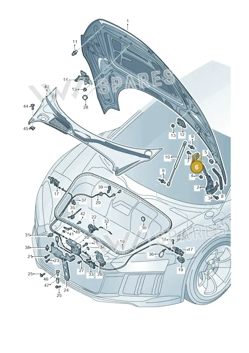4S0823482 — Audi R8 Spyder (2015-2024) diagram 872823000, position 6