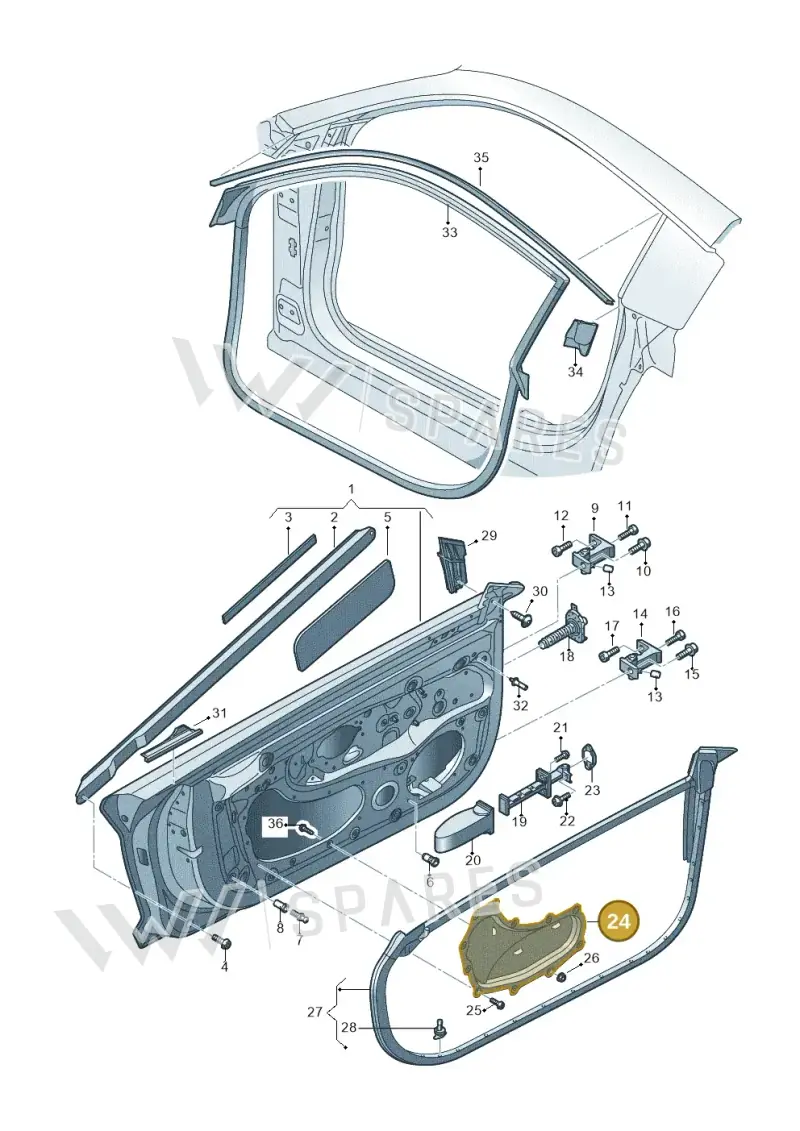 4S0837103B — Audi R8 Spyder (2015-2024) diagram 872831100, position 24