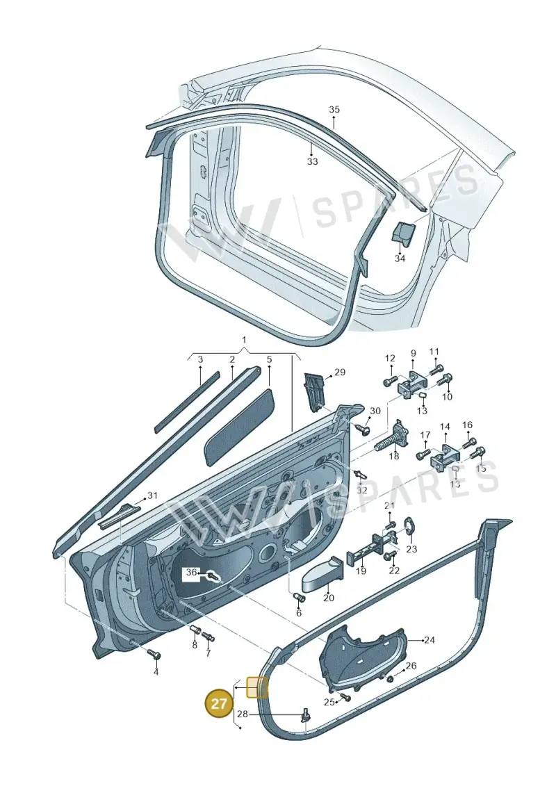 4S0837911A — Audi R8 Spyder (2015-2024) diagram 872831100, position 27