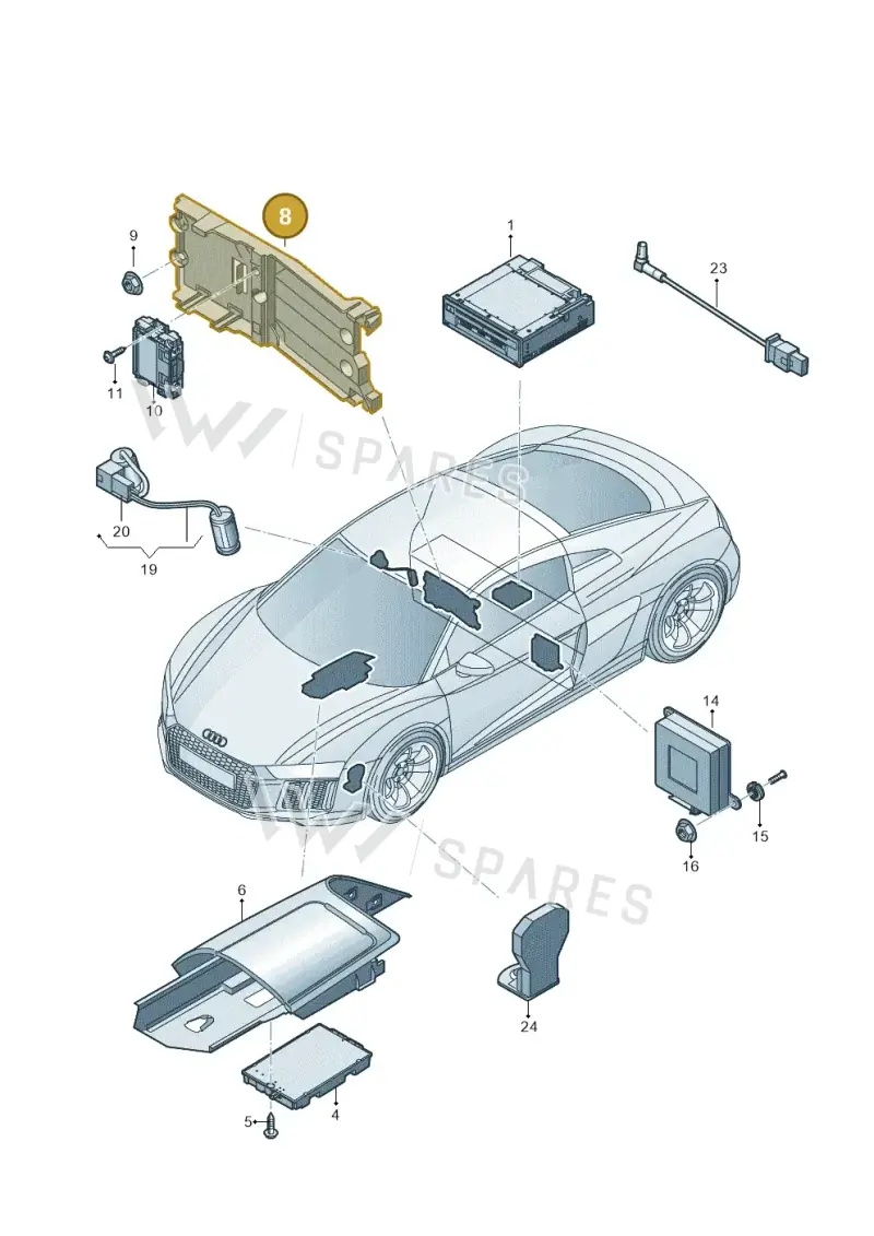 4S0863849B — Audi R8 Spyder (2015-2024) diagram 872035550, position 8