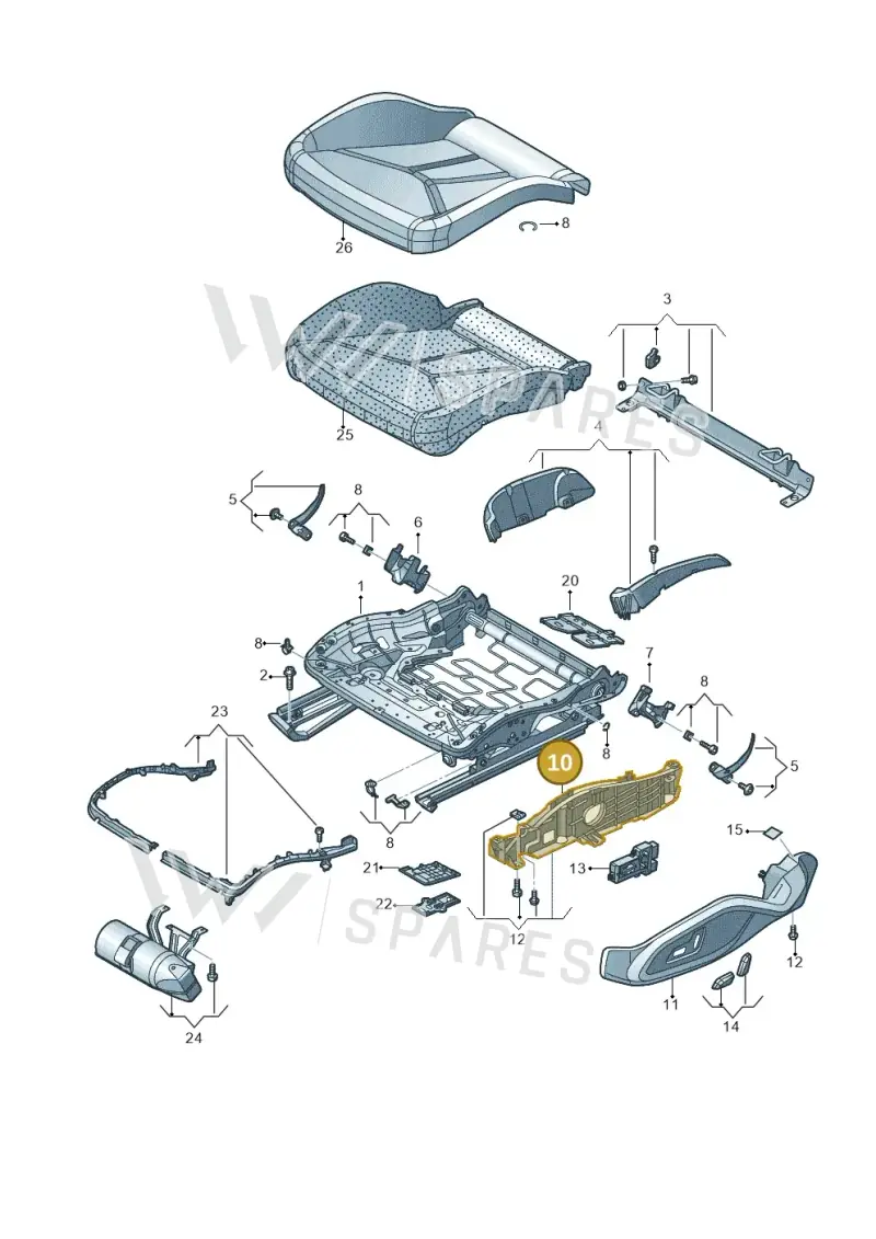 4S0881507 — Audi R8 Spyder (2015-2024) diagram 872881000, position 10