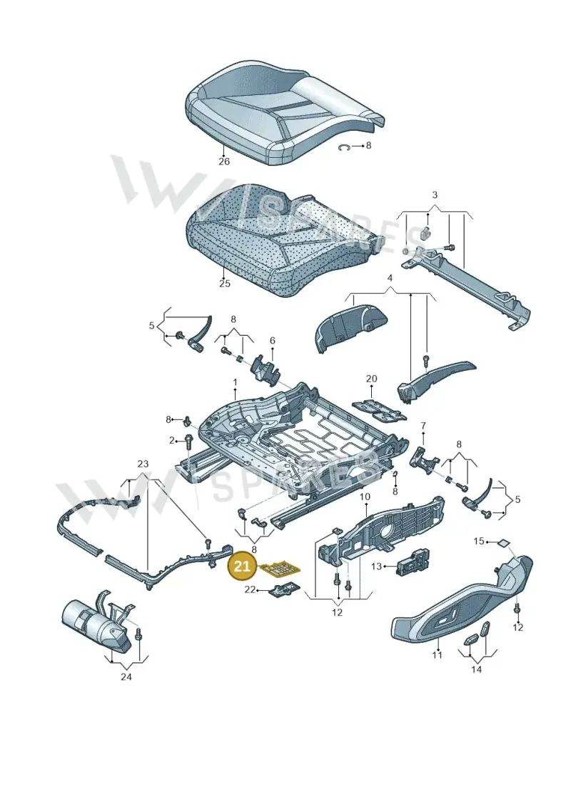 4S0882640 — Audi R8 Spyder (2015-2024) diagram 872881000, position 21