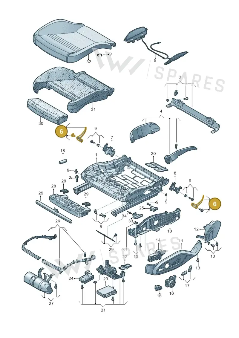4S0898040 — Audi R8 Spyder (2015-2024) diagram 872881050, position 6