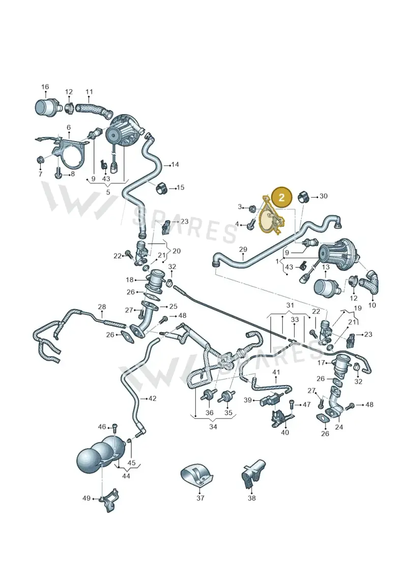 4S0906407F — Audi R8 Spyder (2015-2024) diagram 872131350, position 2
