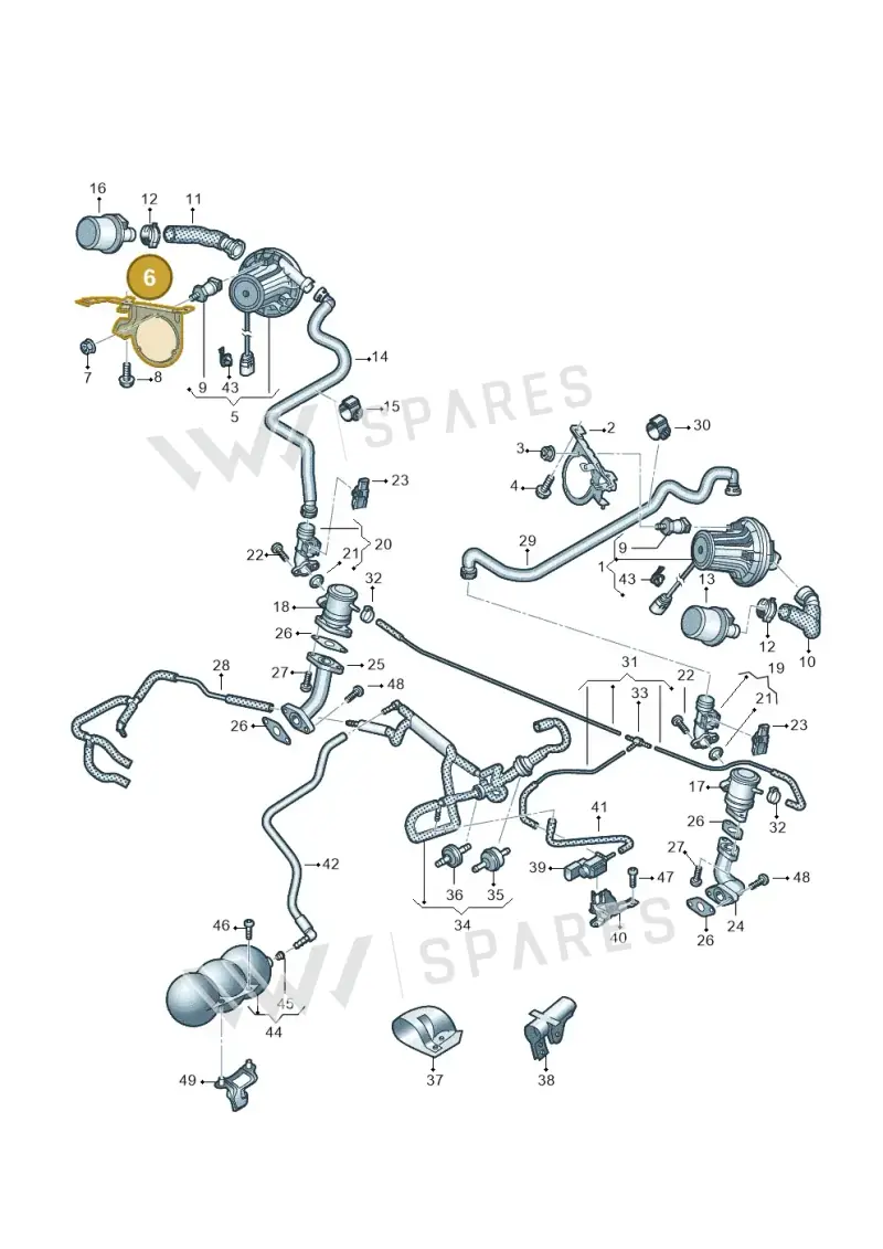 4S0906408F — Audi R8 Spyder (2015-2024) diagram 872131350, position 6