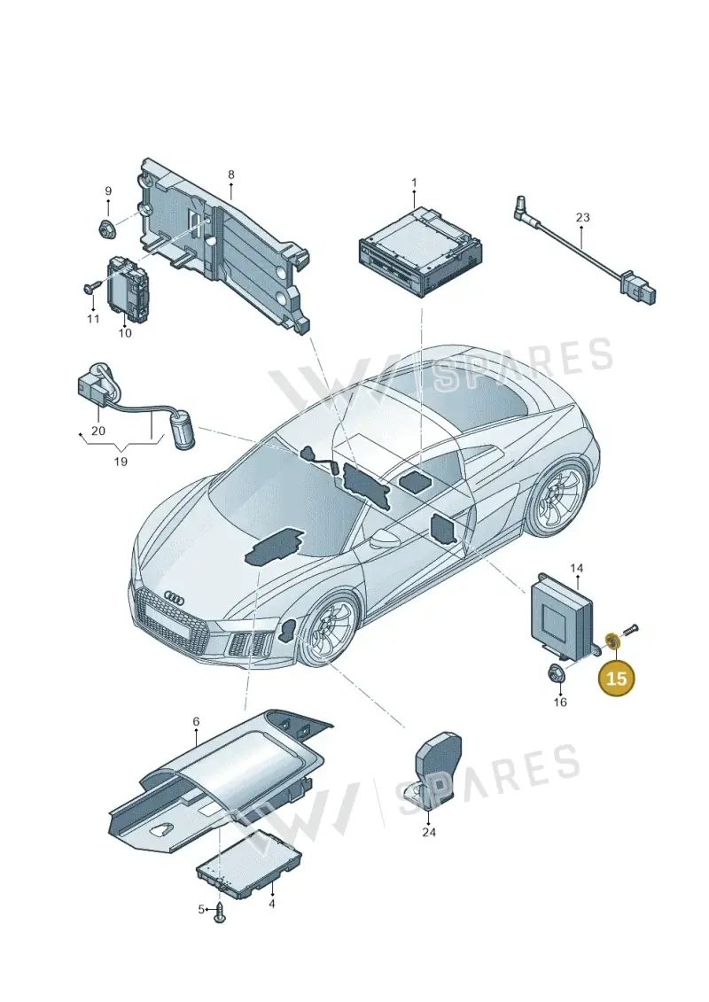 4S0907109 — Audi R8 Spyder (2015-2024) diagram 872035550, position 15