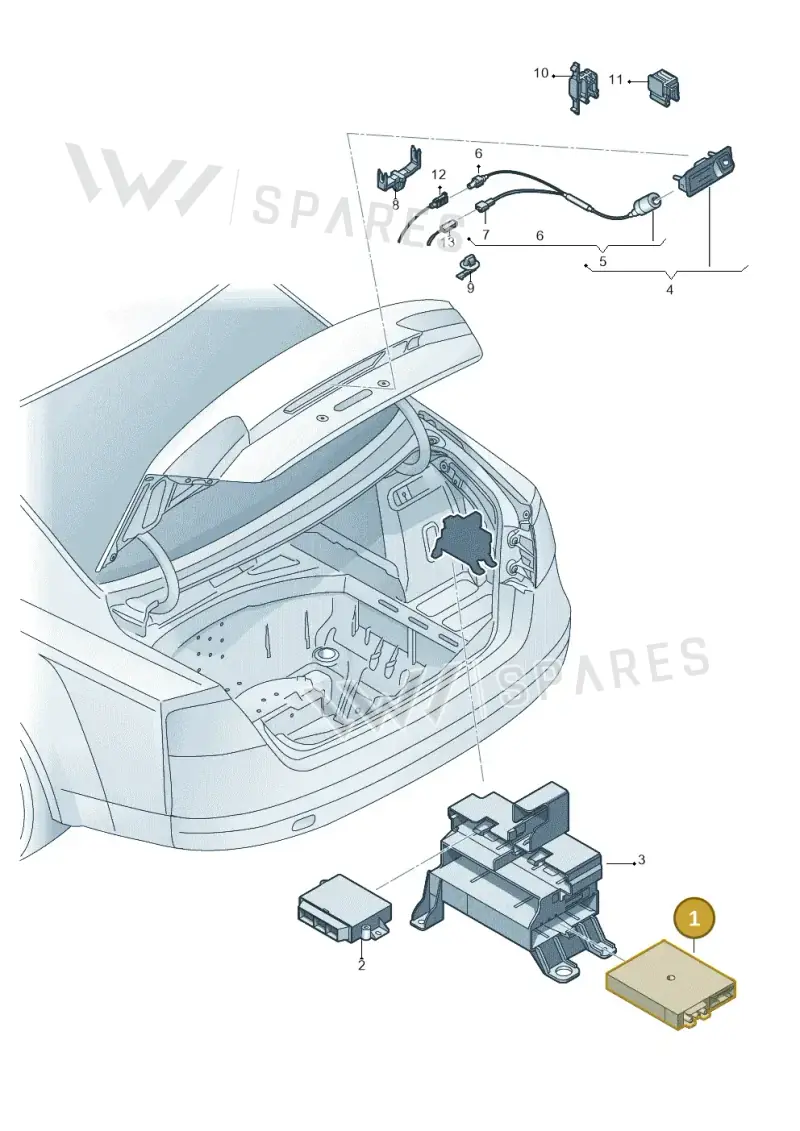 4S0907441B — Audi RS7 Sportback (2013-2018) diagram 717907450, position 1