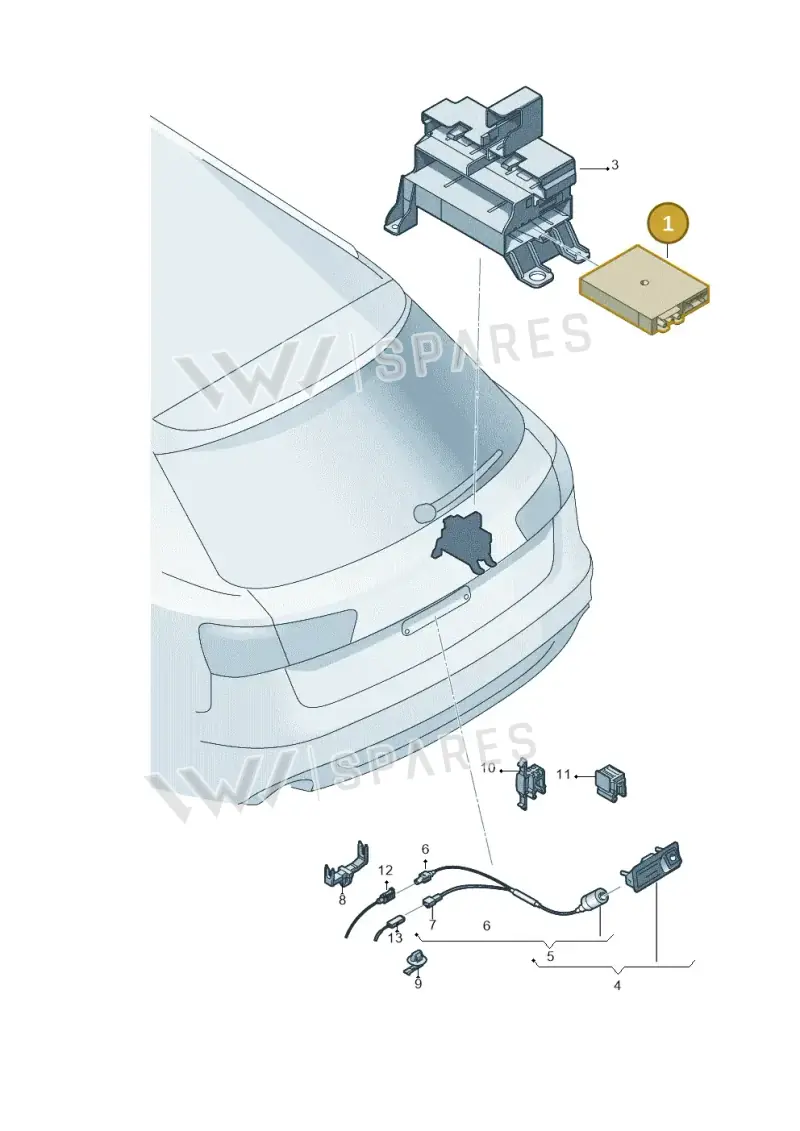 4S0907441B — Audi RS6 Avant (2013-2018) diagram 758907450, position 1